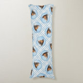 Basenji Schilderij Kastanje Red Brindle Schattigee Lichaamskussen (Voorkant Verticaal)