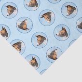 Basenji Schilderij Kastanje Red Brindle Schattigee Tissuepapier (Detail)