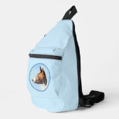 Basenji Schilderij Kastanjebruin Rood Brindle Scha Sling Bag (Rechterhoek)