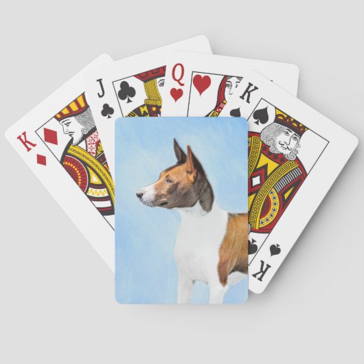 Basenji-schilderij - Mooie originele kunst Pokerkaarten (Achterkant)