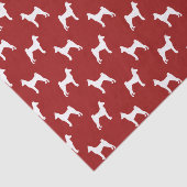 Basenji Silhouettes Pattern Red Tissuepapier (Detail)