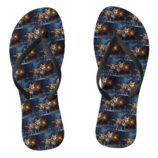 Basenji Sneeuw Slede Kerst Decoratie Teenslippers (Voetbed)