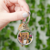 Basenji Summer Garden Art Sleutelhanger (Hand)