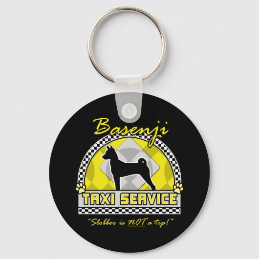Basenji Taxi Service Sleutelhanger (Voorkant)