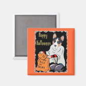 Basenji Trick or treat magneet (Voorkant / Achterkant)