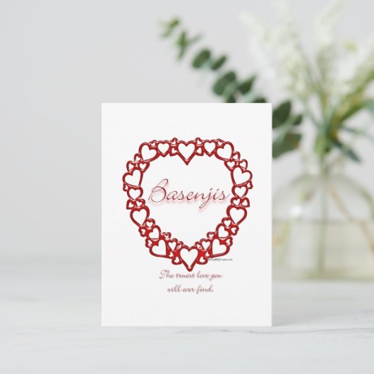 Basenji True Love Briefkaart (Staand voorkant)