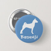 Basenji w/ Cool Text (in wit) Ronde Button 5,7 Cm (Voorkant /achterkant)