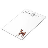 Basenji Waterverf monogram gepersonaliseerd Notitieblok (Schuin)