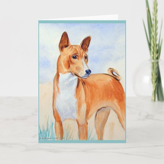 Basenji-Wenskaarten Kaart (Voorkant)