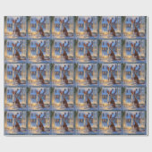 Basenji With Christmas Lights Holiday Cadeaupapier (Vlak)