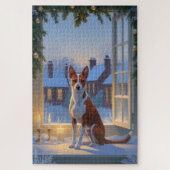 Basenji With Christmas Lights Holiday Legpuzzel (Verticaal)