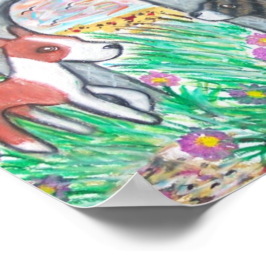 Basenjis op het Poster van de Beach Art (Hoek)