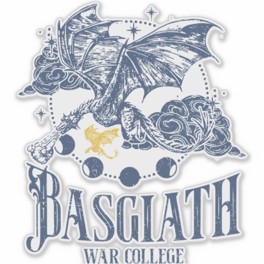 Basgiath War College officieuze vierde vleugel Sticker (Voorkant)