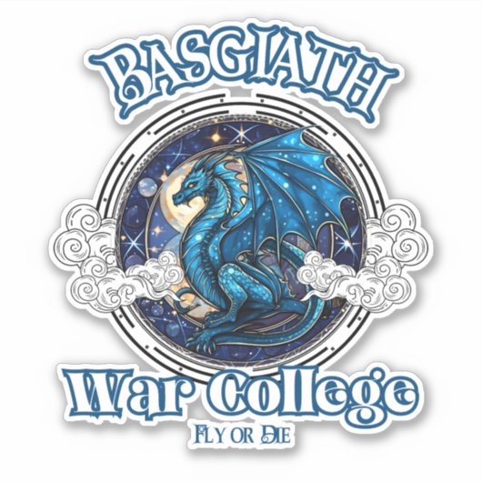 Basgiath War College Sticker, vierde vleugel Stick Sticker (Voorkant)