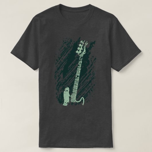 basgitaar grunge t-shirt (Design voorkant)