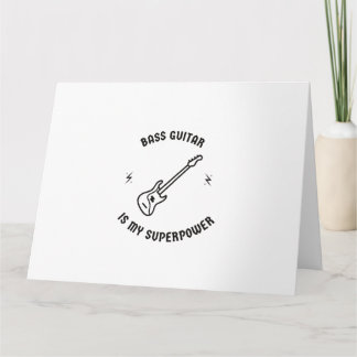 Basgitaar is mijn superkracht kaart