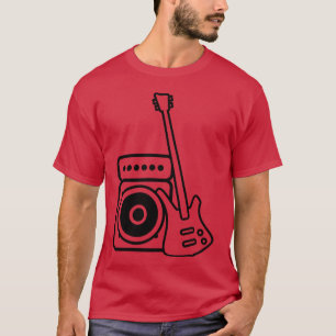 Basgitaar met versterker vrienden t-shirt