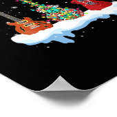 basgitaar santa muts rendier hippie gitaar liefheb poster (Hoek)