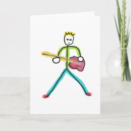 Basgitaar Stickman Kaart