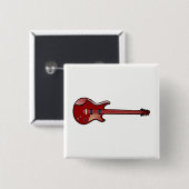 Basgitaar Vierkante Button 5,1 Cm (Voorkant /achterkant)