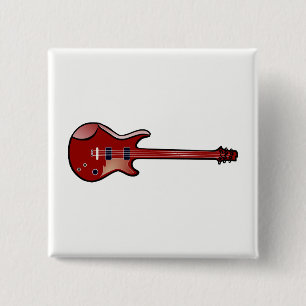 Basgitaar Vierkante Button 5,1 Cm