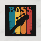 Basgitaar Vierkante Visitekaartje (Voorkant)