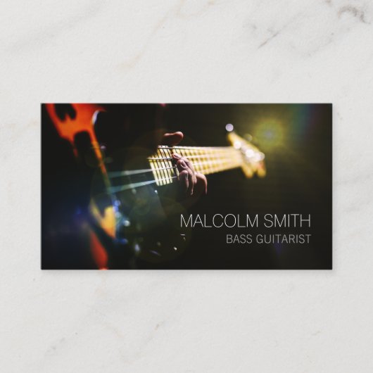 basgitarist visitekaartje (Voorkant)