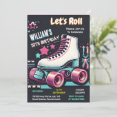 bash cool jongens meisjes Rolschaatsen 13e verjaar Kaart (Staand voorkant)