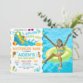 Bash op de waterdia Geditabele waterdiafoto Kaart (Staand voorkant)