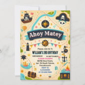 Bash Ship Kinder Cool Flag Boat Pirate 4th Verjaar Kaart (Voorkant)