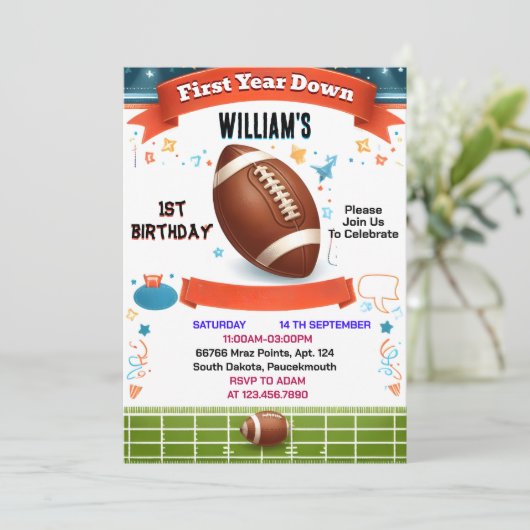 bash Sport kinder jongens ticket Football 1e Verja Kaart (Staand voorkant)