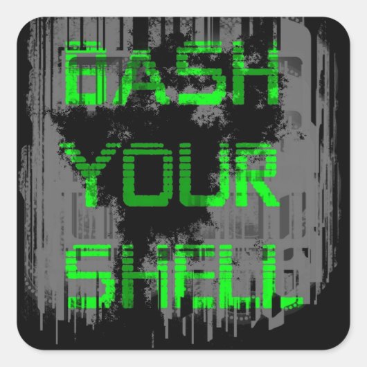 Bash Uw Shell PC laptop sticker (Voorkant)
