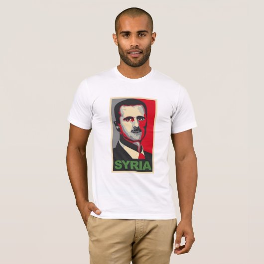 Bashar Al-Assad Syria T-Shirt (Voorkant volledig)