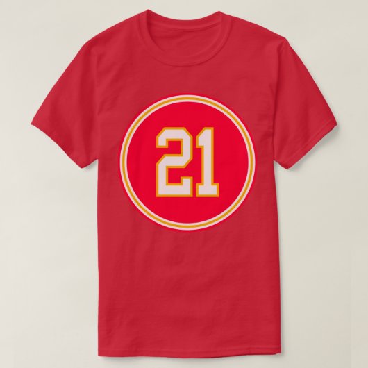 Bashaud Breeland Nummer 21 Jersey Kansas City Chie T-shirt (Design voorkant)