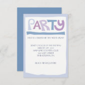 BASHERT Jewish Wedding Invitation Reception Kaart (Voorkant / Achterkant)