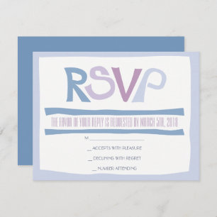 BASHERT Jewish Wedding Invitation Reply Kaart