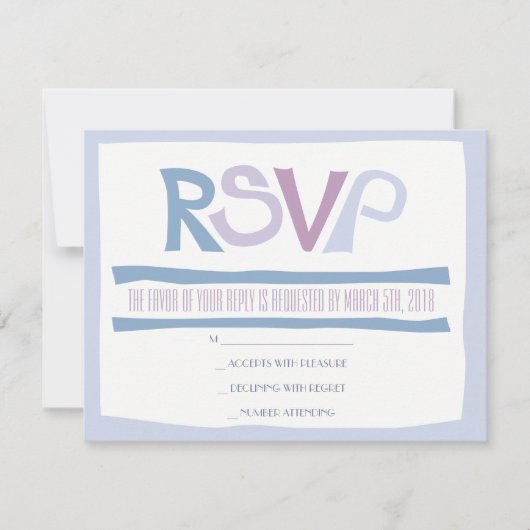 BASHERT Joods Huwelijksuitnodiging Antwoordkaart Kaart (Voorkant)