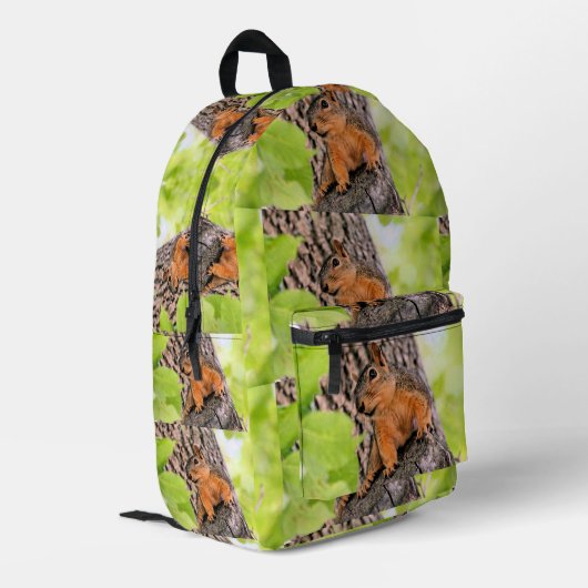 Bashful Bedrukte Rugzak (Achterkant Hoek Links)