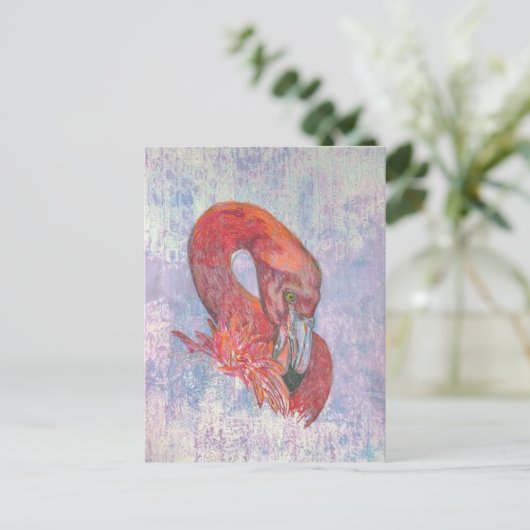 Bashful Flamingo Briefkaart (Staand voorkant)