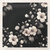 Bashful Hibiscus Glazen Onderzetter (Voorkant)