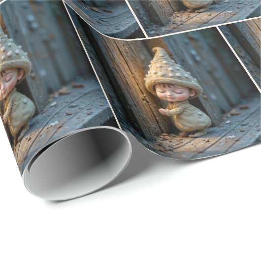 Bashful Munchkin Standing By a Door Cadeaupapier (Rol Hoek)