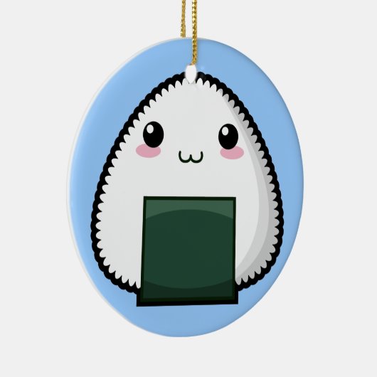 Bashful Onigiri Keramisch Ornament (Rechts)