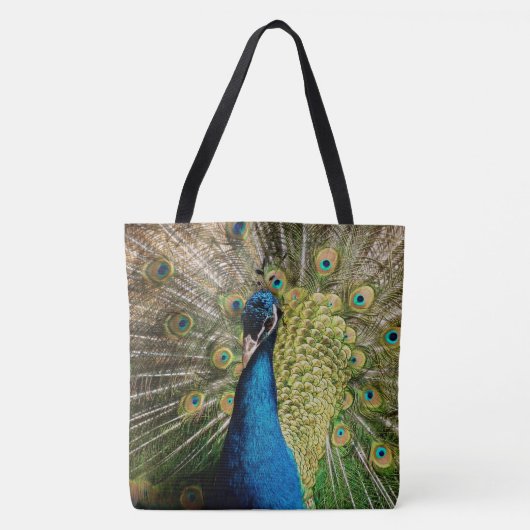 Bashful Peacock Tote Bag (Voorkant)