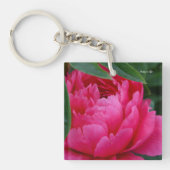 Bashful Pink Peony Sleutelhanger (voorkant)