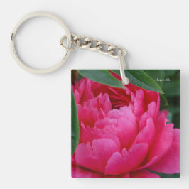 Bashful Pink Peony Sleutelhanger