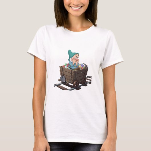 Bashful Sneeuwwitje Mijnkar Diamant Kunst T-shirt (Voorkant)