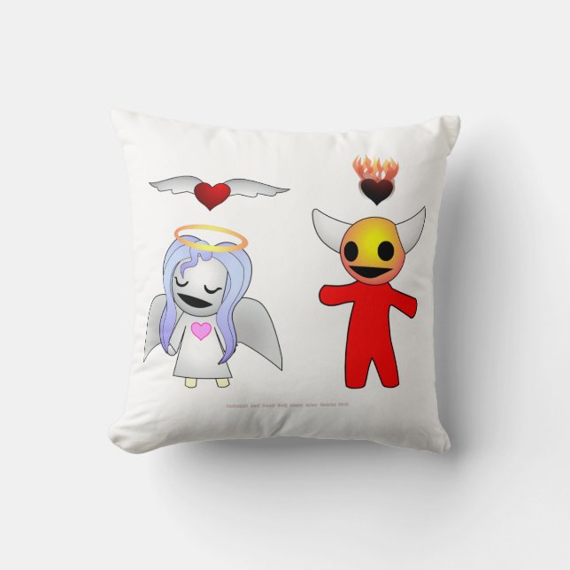 Bashful Snoep Angel en Devil Doll Kussen (Voorkant)