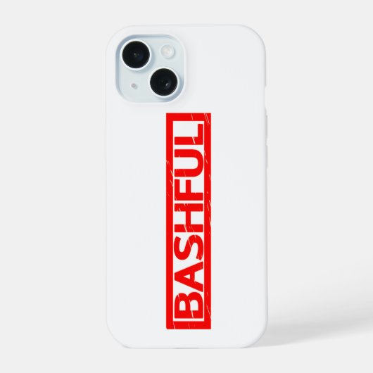 Bashful Stamp iPhone 15 Case (Achterkant)
