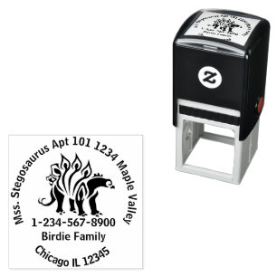 Bashful Stegosaurus Gemakkelijke contactgegevens Zelfinktende Stempel
