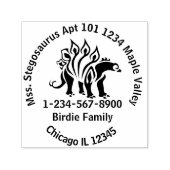 Bashful Stegosaurus Gemakkelijke contactgegevens Zelfinktende Stempel (Design)